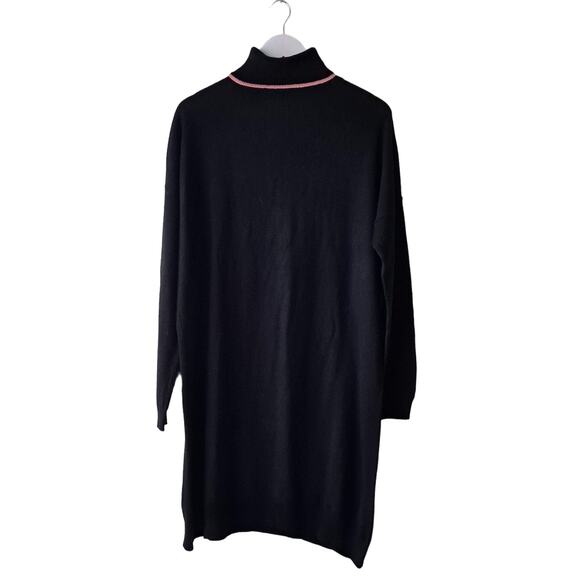 Collusion Turtleneck Sweater Dress Long Sleeve Mini Shift Pullover Black Size 12 - Picture 2 of 12